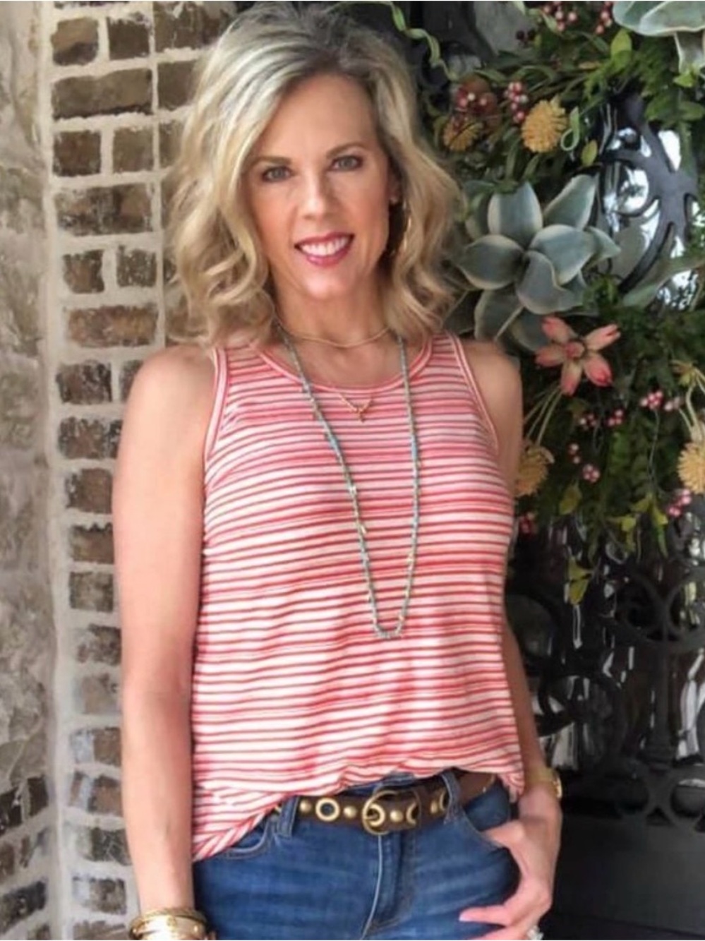 CAbi STRIPED SPIRIT TEE
